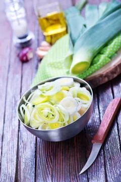 Fresh leek Stock Photos