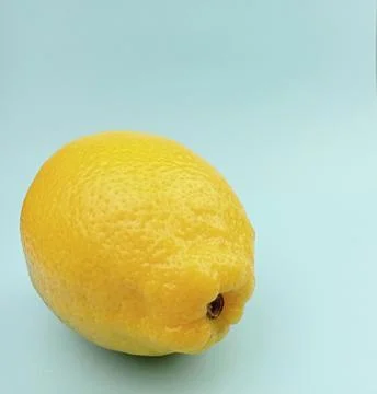 Fresh lemon on blue background Stock Photos