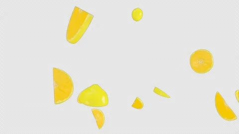 Fresh Lemon Burst Isolated Alpha Channel Video stock 332029834