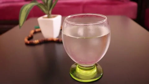 Fresh Lemon with Cold Soda Water Stock Footage 136038460