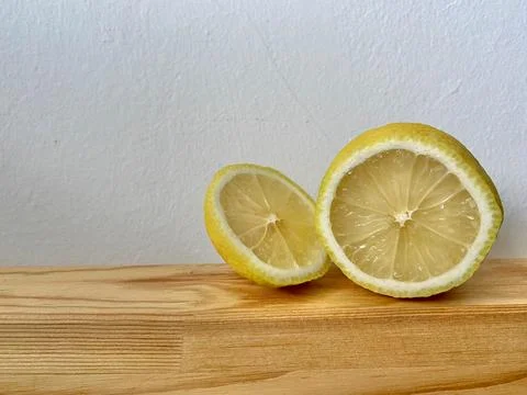 Fresh Lemon cut Stock Photos