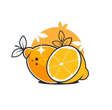 Fresh lemon fruit. Collection of lemone vector icons isolated on white backgr Stock Illustration