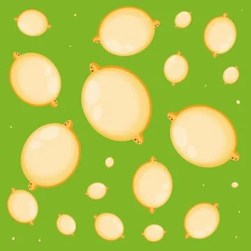 Fresh lemon fruit pattern Stock Illustration