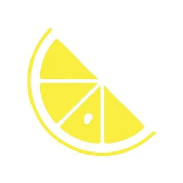 Fresh lemon fruit on white background. Vector illustration in trendy flat style Stock Illustration