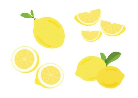 Fresh lemon herb vector isolated on white background  ep05 Stock Illustration