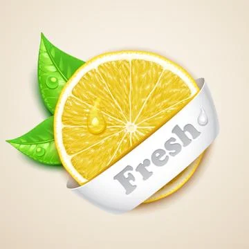Fresh lemon Stock Illustration