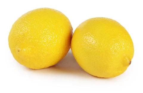 The fresh lemon isolated on a white background Stock Photos