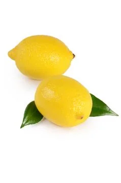 The fresh lemon isolated on a white background Stock Photos