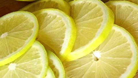 Fresh lemon, the panning shot. Stock Footage 310035763