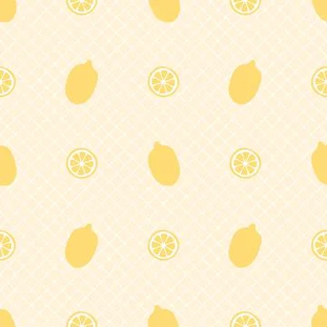 Fresh lemon seamless pattern Stock Illustration