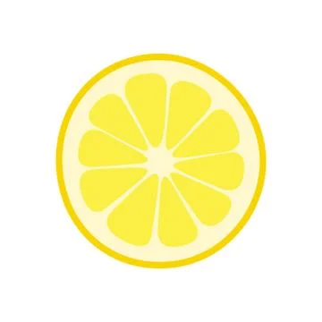 Fresh lemon slice icon on a white background Stockillustratie