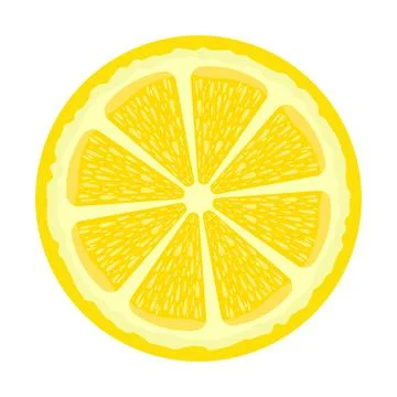 Fresh Lemon Slice Vector Illustration Stock Illustration