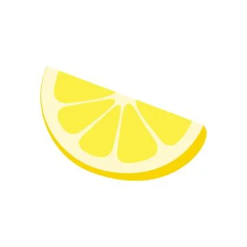 Fresh lemon slice on a white background Stock Illustration