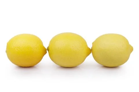 Fresh lemon on white background Stock Photos