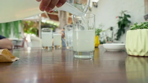 Fresh lemonade blending with bubbles and foam. Stock Footage 338341700