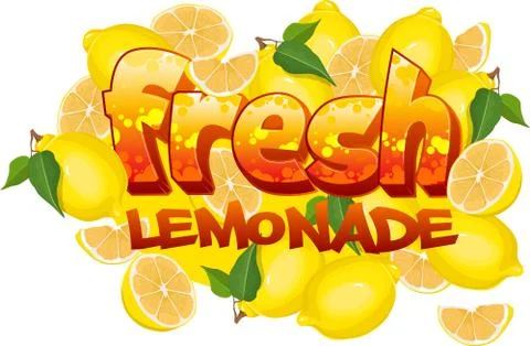 Fresh Lemonade Logotype Design Stock Illustration