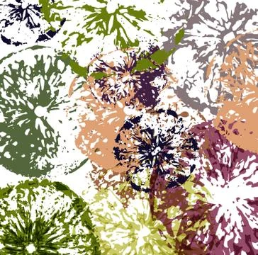 Fresh lemons background Stock Illustration