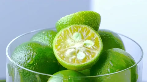 Fresh lemons closeup Stock Footage 157272890