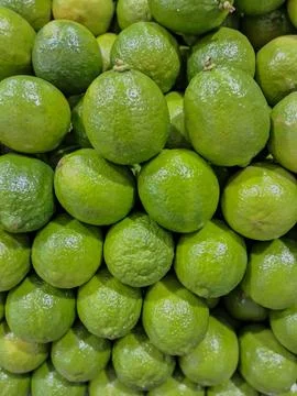 Fresh lemons stacked. Stock Photos