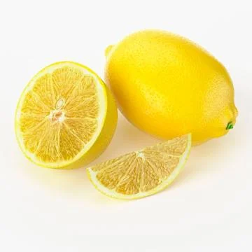 Fresh lemons on White ground Stock Illustration