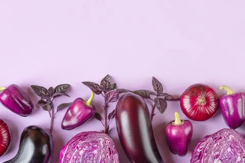 Fresh lilac vegetables Stock Photos