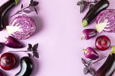 Fresh lilac vegetables Stock Photos