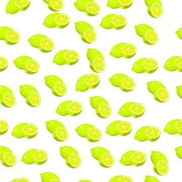 Fresh lime and slice Stock Illustration