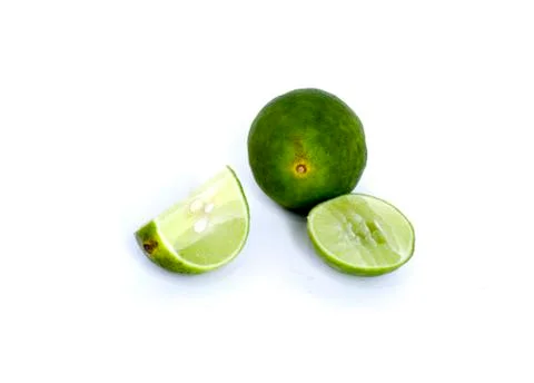 Fresh lime and slice Stock Photos