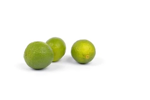 Fresh lime fruit on white background Stock Photos