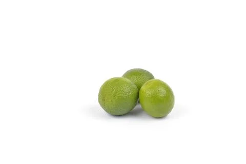 Fresh lime fruit on white background Stock Photos