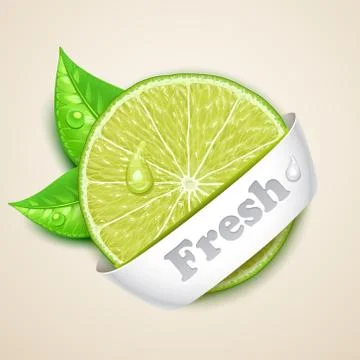 Fresh lime Stock Illustration