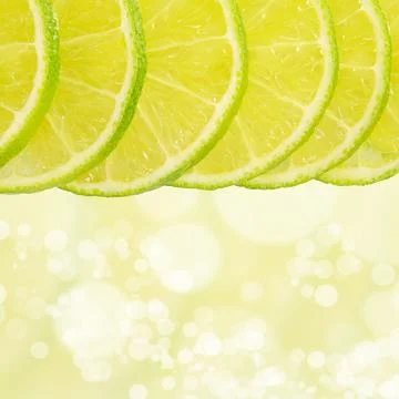 The fresh lime isolated on a white background Stock Photos