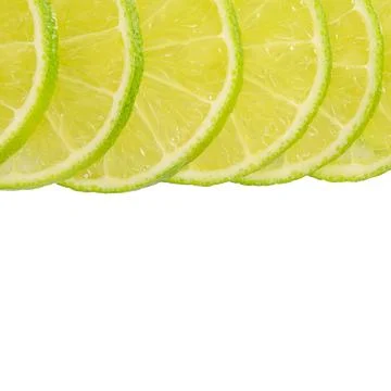 The fresh lime isolated on a white background Stock Photos
