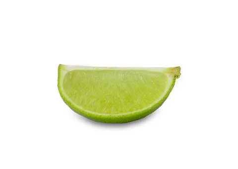 Fresh lime slice isolated on clean white background Stock Photos