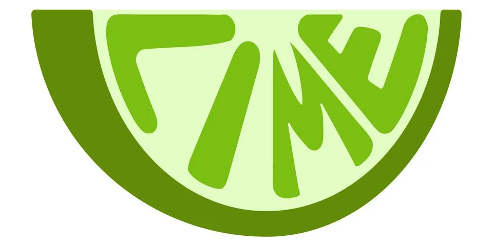 Fresh lime slice with text vector fresh lime slice concept of sour and fresh Stock Illustration