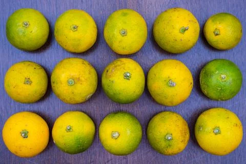 Fresh Lime on Table Top Stock Photos