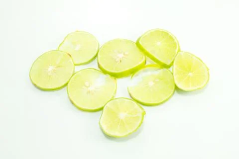 Fresh lime on white background Stock Photos