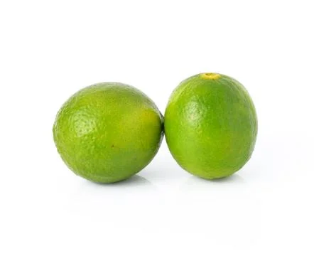 Fresh lime on white background Stock Photos