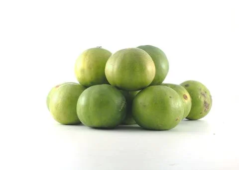 Fresh lime on white background Stock Photos