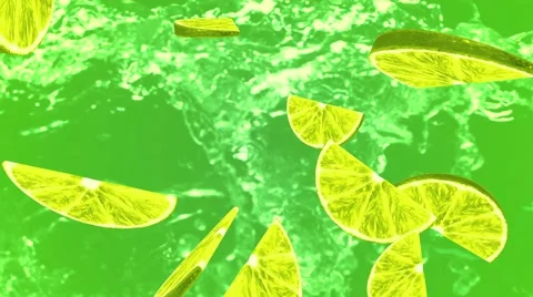 Fresh limes isolated on white Stock Footage 50172553