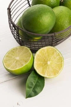 Fresh limes Stock Photos