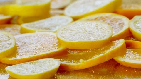 Fresh Limon &amp; Orange Close-Up Rotating 스톡 동영상 233995049