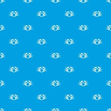 Fresh live crab pattern seamless blue Illustrazione stock