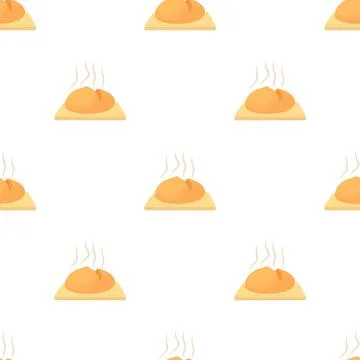 Fresh loaf pattern seamless vector Stock Illustration
