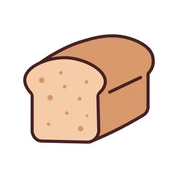 Fresh loaf of sliced bread vector illustration with soft colors icon design 库存插图