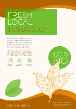 Fresh Local Herbs Label Template. Abstract Vector Packaging Design Layout 스톡 일러스트