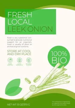 Fresh Local Vegetables Label Template. Abstract Vector Packaging Design Layout Stock Illustration