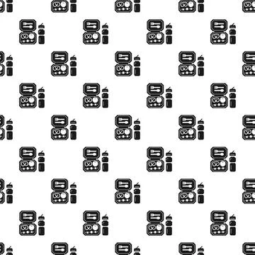 Fresh lunchbox pattern seamless Stock Illustration
