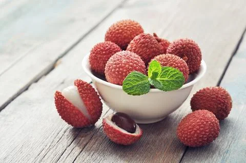 Fresh lychee Stock Photos