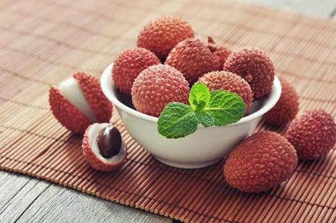 Fresh lychee Stock Photos